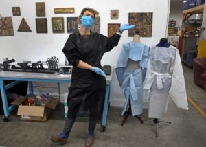 Artists put their skills to work making PPE for front-line medical workers