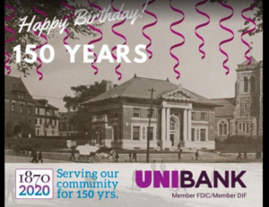 Whitinsville-Based UniBank Celebrates 150th Anniversary