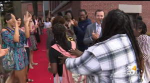 Hyde Park charter school holds red carpet welcome back for students